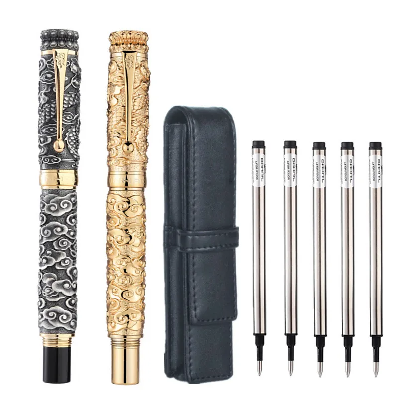 Роскошная золотистая металлическая шариковая ручка Jinhao изысканная коллекция