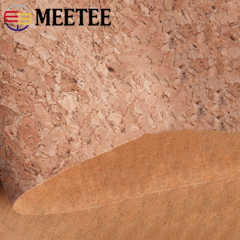 Meetee 90x140 см 0,5 мм чистая натуральная пробковая кожа ткань под дерево мягкий материал для фона обувь декоративная сумочка ремесла