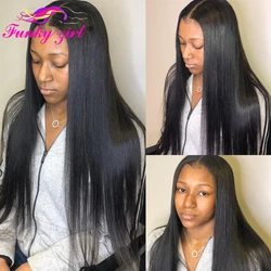 30 32 Inch Straight 13X4 Lace Front Wigs 4X4&5X5 Closure Human Hair Wigs for Women Pre Plucked Brazilian Remy Lace T Part Wigs