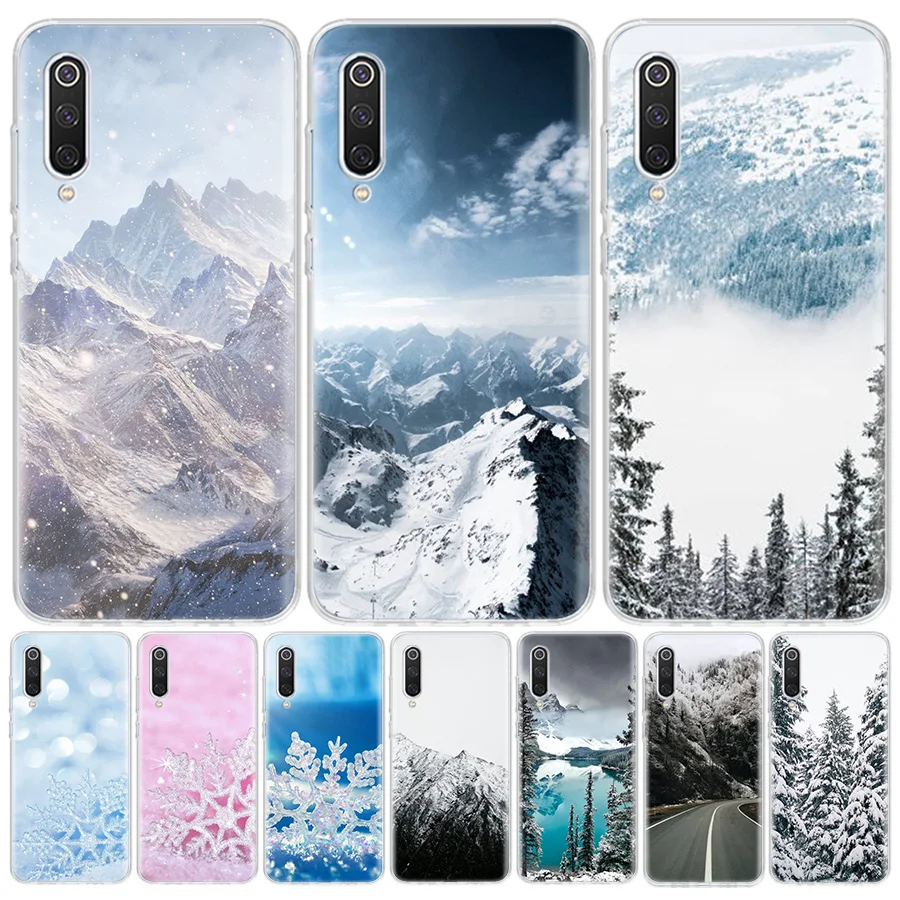White Mountain Pine Tree Forest Mountain Peak Mist Custodia Per Telefono Per Xiaomi 13 Mi 11 10 Ultra 12 Lite 5G 12X 12T 11I 10T 11T Pro 9
