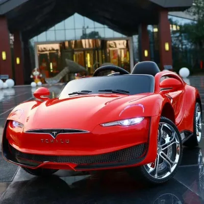 Новая модель Tesla infant для детского электромобиля, самоуправляемый четырехколесный пульт дистанционного управления, может сидеть зарядная игрушка автомобиль с качелями