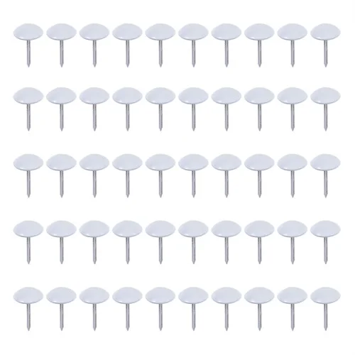50Pcs 11*17mm Jewelry Case Box Sofa Decorative Tack Stud Pushpin White Metal Upholstery Nail Modern Furniture Nails