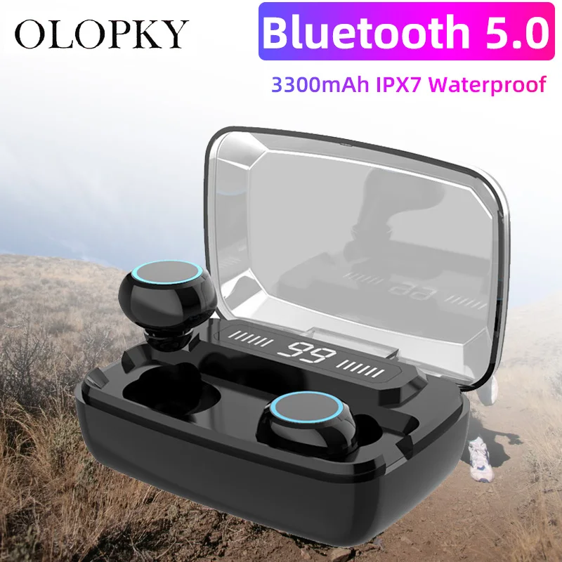 

TWS Bluetooth Earphone M11 Wireless In-Ear 3300mAh 5.0 LED Display Stereo Headset Noise Cancelling Charging Box For Mobile Phone