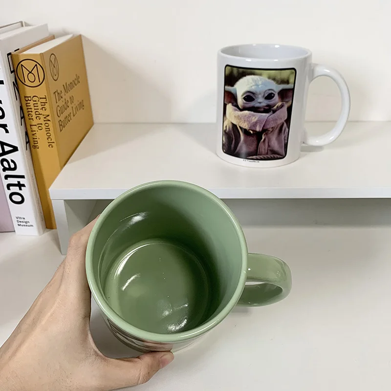 Kawaii Baby Yoda Grogu Cup Action Figure Toys StarWars Mandalorian Baby  Yoda 3D Mug Coffee Cup Lovely Christmas Gifts - AliExpress