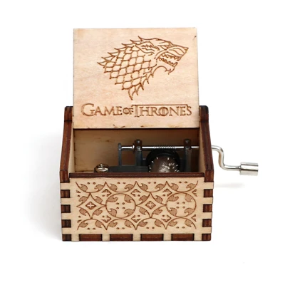 Антикварная резная деревянная коробка, ручная выкручивающаяся музыкальная шкатулка, тема Caixa De Musica, подарок на день рождения, вечерние украшения - Цвет: Game1-YS