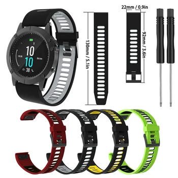 

Dual 22mm Watch Band Strap For Garmin Fenix5/5Plus Forerunner 935 Fenix 6 Strong And Sturdy Moderate Softness Toughness