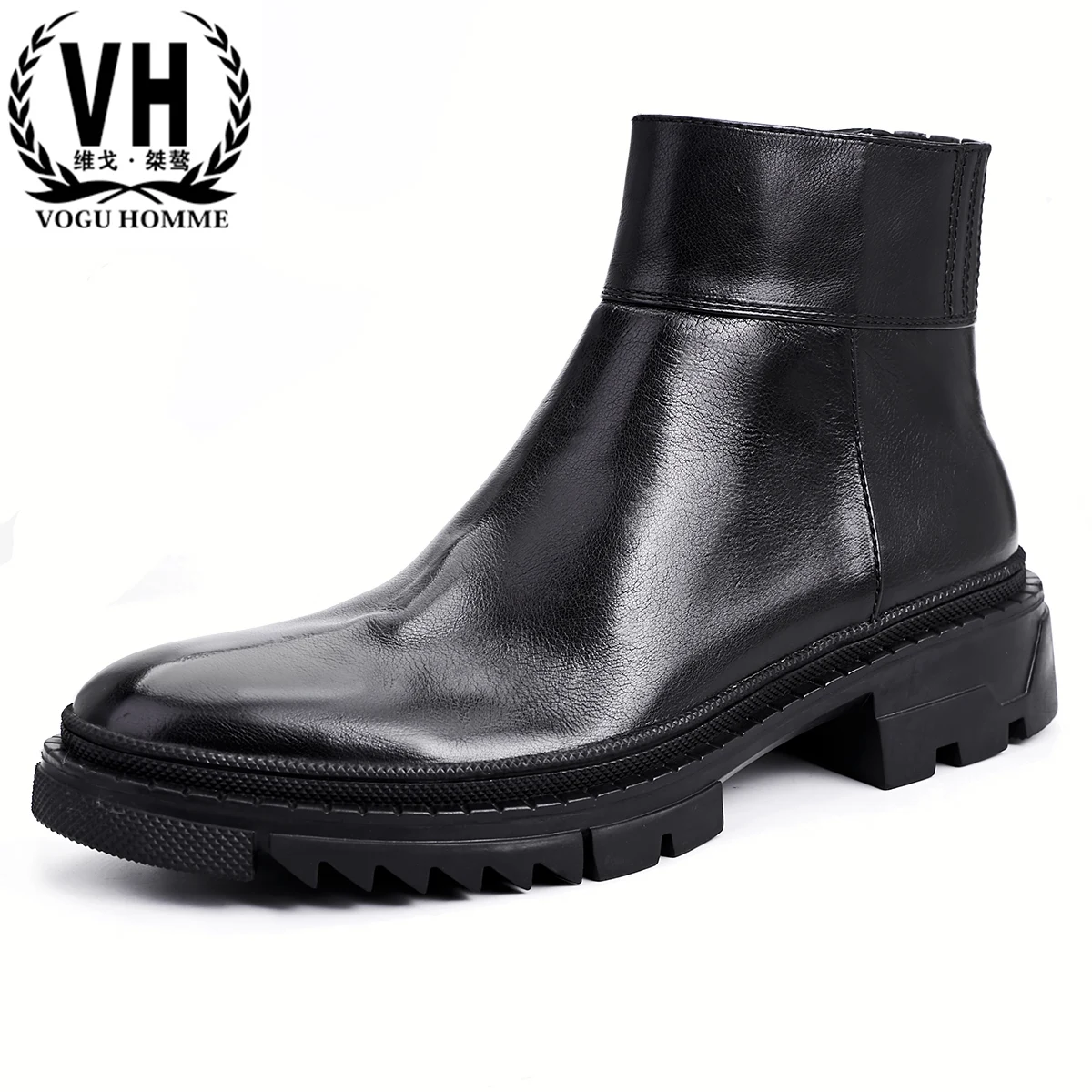 

High Quality genuine leather chelsea boots men autumn winter British retro men shoes all-match cowhide Riding boots combat boots