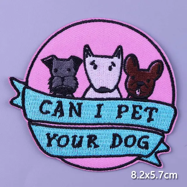 DIY Cartoon Cat Dog Patches On Clothes Animal Patch Unicorn Letter Embroidered Patch Iron On Patches For Clothing Stickers Badge PE6148CT