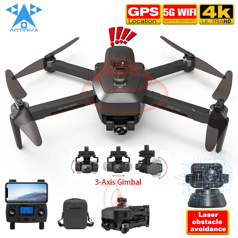 Best SG906MAX Obstacle Avoidance Drone 3-Axis Gimbal 4K HD  Camera 5G WIFI  Professional FPV Quadcopter GPS RC Helicopter  Gift Toys