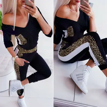 

Women Ladies Leopard Print One Shoulder Bodycon Long Jumpsuit Rompers Clubwear