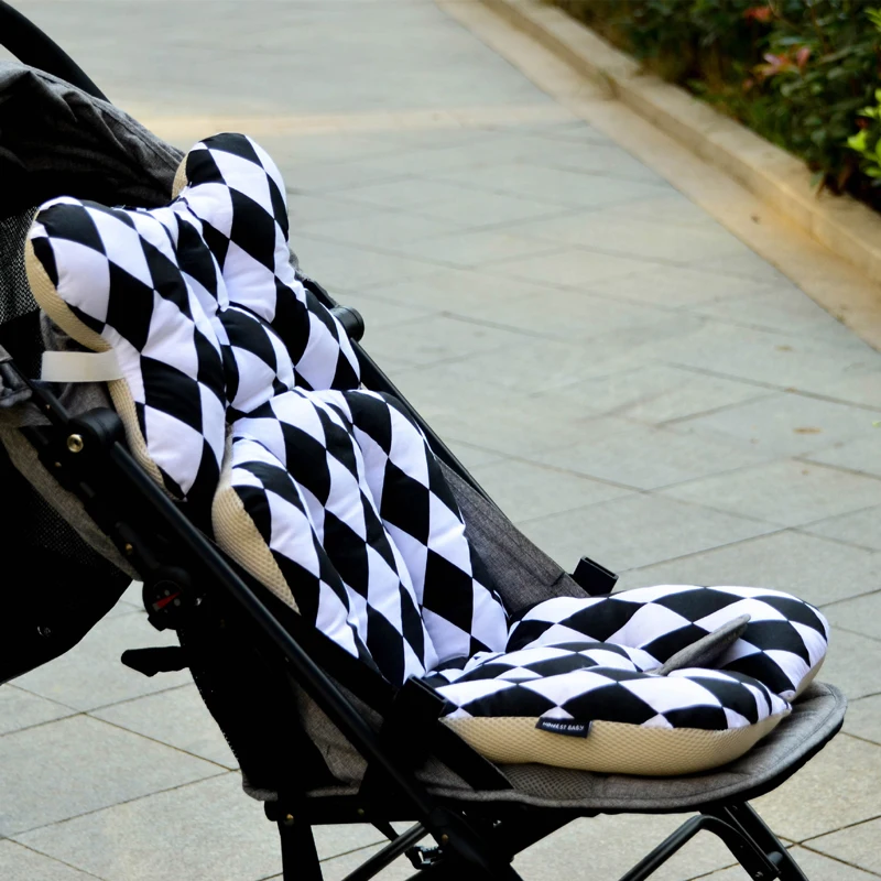 Baby Stroller Seat Pad Thick Cotton Soft Car Cushion Infant Child Cart Mattress Mat Kids Carriage Pram Liner Trolley Accessories