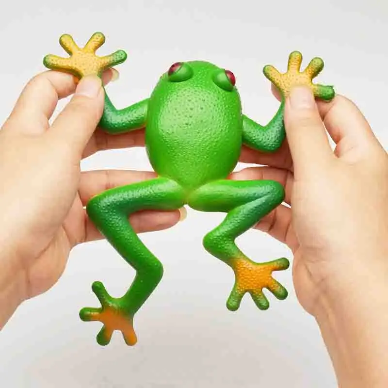 Simulation Frog Toy Model Decoration Soft Plastic Creative Tricky Vent Frog Fun Toy For Children