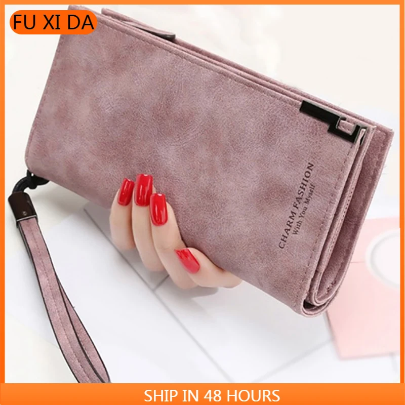 Cartera de marca para mujer, carteras para mujer de piel de alta calidad, Cartera de mano larga, cartera femenina, gran oferta