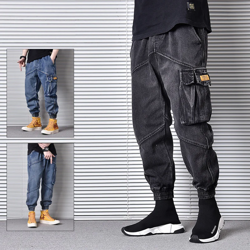PROD 1005002405332933 Fashion Vintage 2021 Men Jeans Loose Fit Multi
Pockets Denim Cargo Pants Streetwear Designer Hip Hop Jeans Men Joggers
Pants