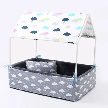 

Winter Dog Pet Bed Tent Dogs Kennel Washable Cozy Cats Cotton Sofa Mat Removable Indoor Warm Pet Puppy Nest For Medium Dog Cat