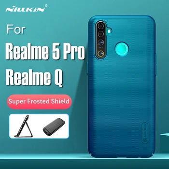 

For Realme 5 Pro case rugged cover, Nillkin shockproof case for Realme Q mobile phone frosted shield hard