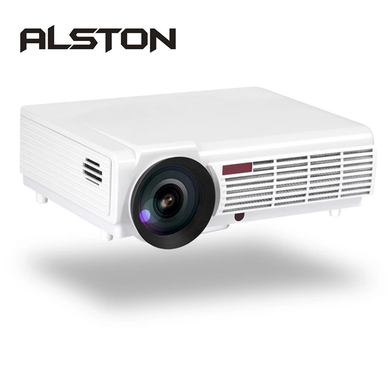 

ALSTON LED 96/96W LED Projector 4500Lumens Double HIFI speakers Optional Android6.0 WiFi Bluetooth Support 1080P Beamer