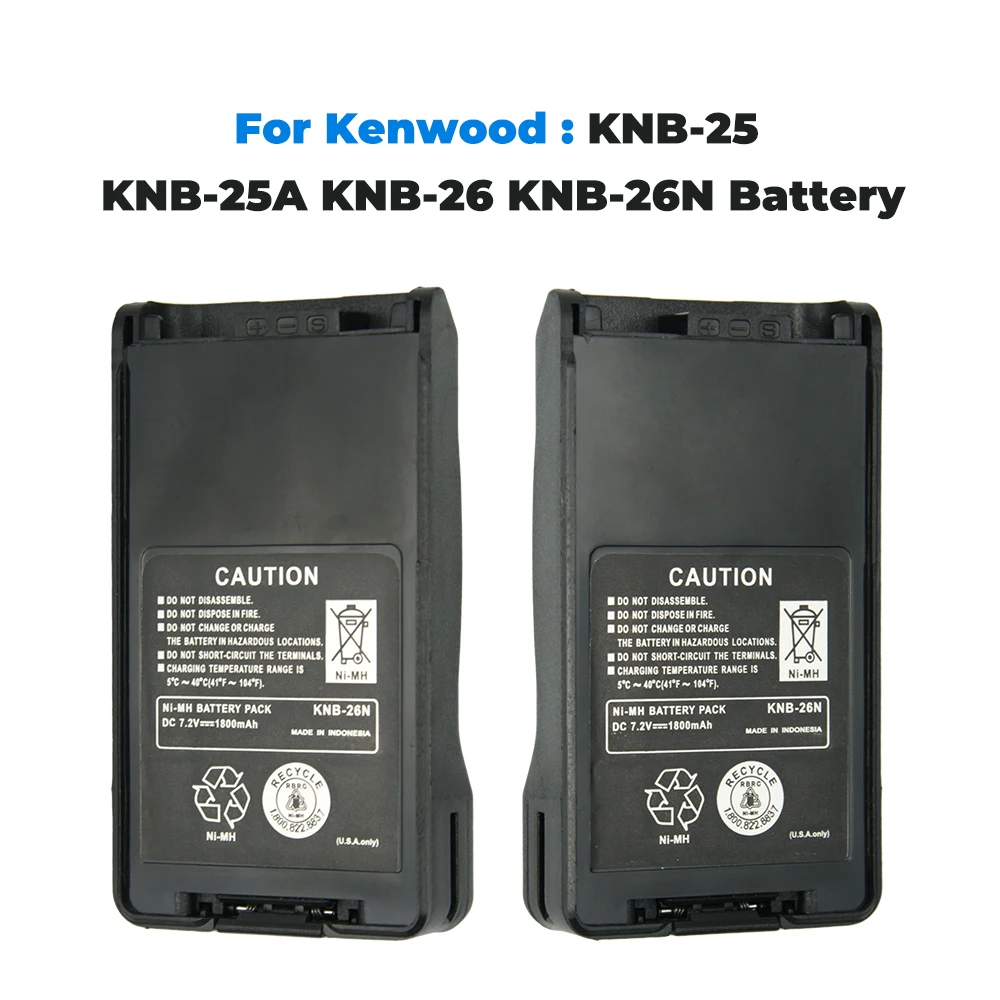 Ni-nh Two-way Rádio Bateria Estendida Substituição para Kenwood Knb25 Knb-26 Knb-25a Knb-26n Tk-2170 Tk3170 Peças 7.2v 1800mah - Image 3