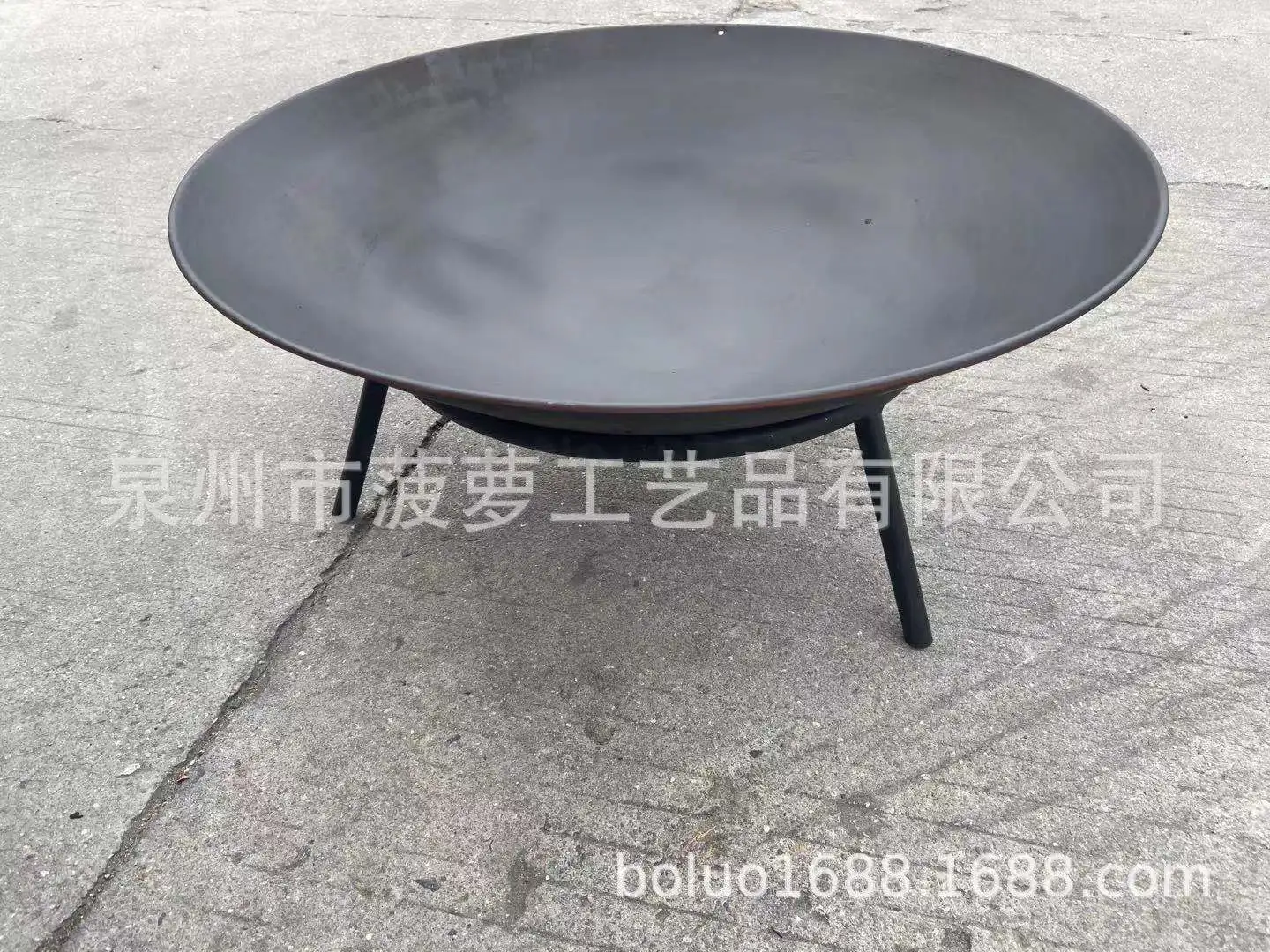55x55 cm Steel Large Fire Bowl Cast Iron Firepit Garden Fireplace Outdoor Fire Pit for Garden Patio Terrace Camping Heating