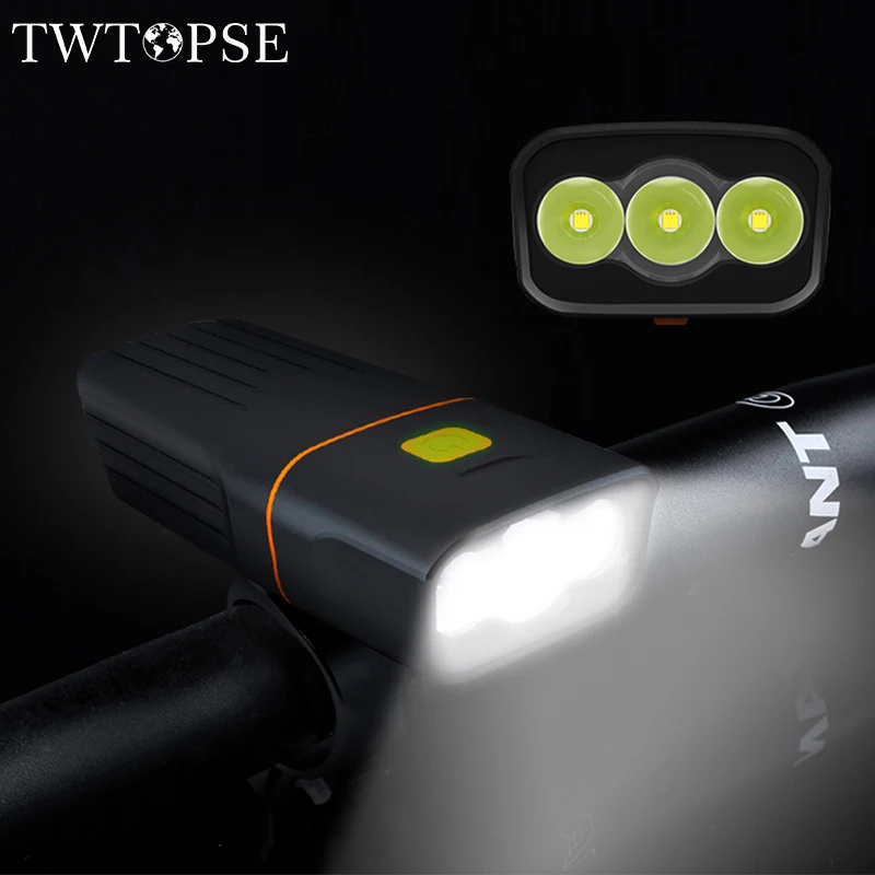 

TWTOPSE 3 LED Bike Light 5200 mAh Battery Cycling MTB Mountain Road Bicycle T6/L2 Lamp Waterproof Power Bank USB Charge Light