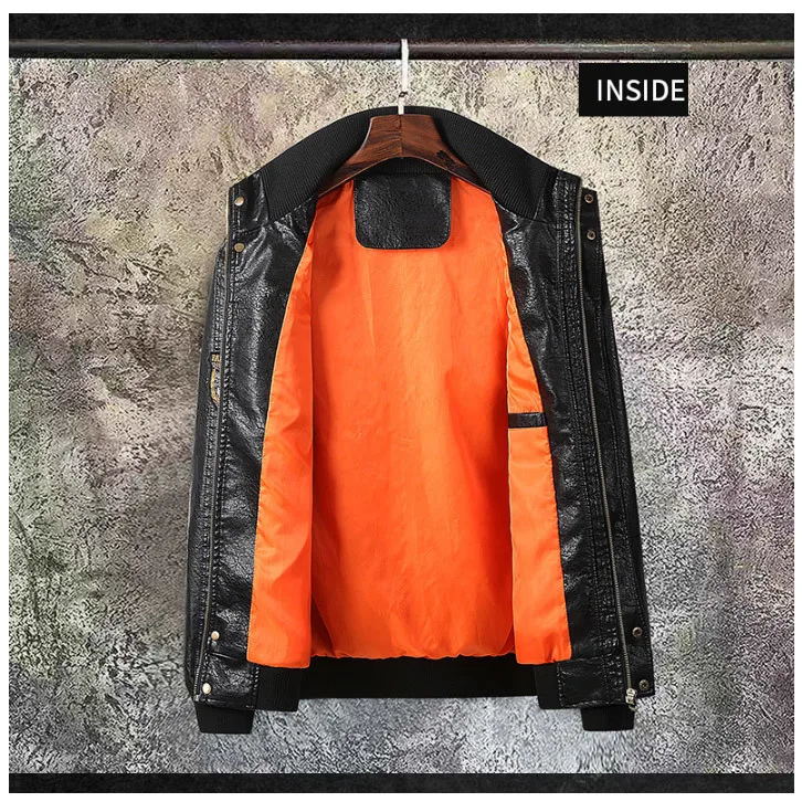 Зимняя теплая куртка-бомбер из искусственной кожи, пальто, байкерские куртки мужские в стиле милитари винтажный искусственная кожа, куртка M-6XL Jaqueta De Couro