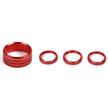 

Car Interior Headlight Switch & Air Conditioning Knob Button Ring Trim Cover for Jeep Wrangler JL JLU 2018-2020