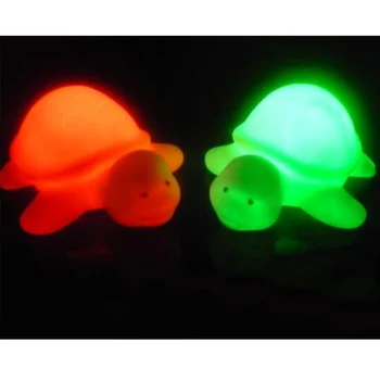 

Home Decor Night Light Colorful LED Desktop Emergency Party PVC Cute Turtle Shape Kids Bedroom Christmas Gift Night Light L0415
