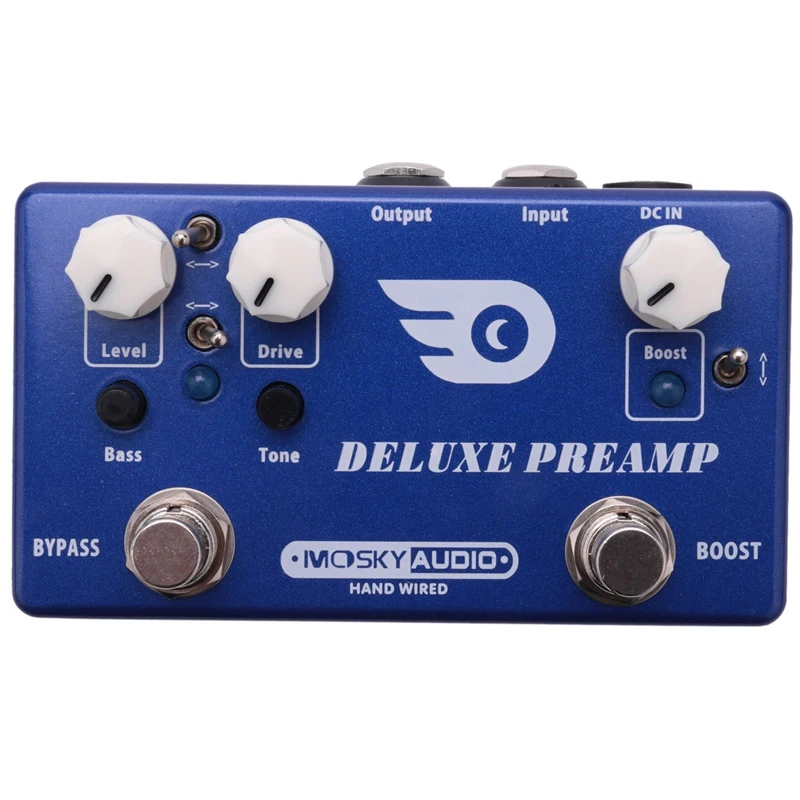 Mosky Deluxe Preamp Guitar Effect Pedal 2 In 1 Boost Classic Overdrive Effects Metal Shell With True Bypass Guitar Accessories 3