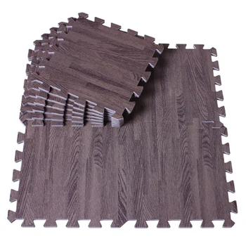 

4PCS Imitation Wood Grain Puzzle Mat EVA Foam Mat Household Tatami Stitching Crawling Mat Children's Games Non-Slip Carpet Yoga