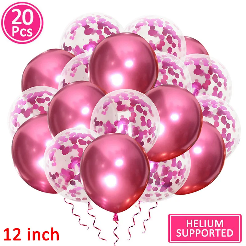 20pcs hot pink Lincaier I Am Four, баннер из крафт-бумаги, 4 года, день рождения для мальчиков и девочек, 4-е вечерние украшения, четвёртая гирлянда, розовые, синие воздушные шары - Цвет: 20pcs hot pink