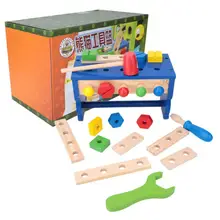 Инструменты для ремонта детей, Обучающие деревянные гайки, инструмент для разборки, красочная забавная обучающая игрушка для малышей