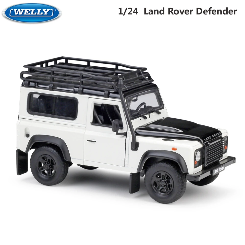 WELLY модель автомобиля из сплава масштаб 1:24 литая машина симулятор Land Rover Defender