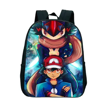 

12 Inch Cartoon Pokemon Children School Bags for Boy Girls Kindergarten Bags Kids School Backpack Small Toddler Bag Bookbag