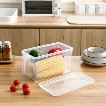 

Food Grade Plastic Lightweight Drawer Type Fridge Sealed Fresh-keeping Box Food Storage Preservation Box