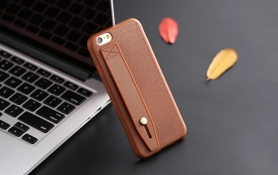 Vintage Case For iPhone 6 6S 7 Plus 5 5S SE Cover Flexible Hand Holder kickstand Leather Grain Silicone Cover For iPhone 6 6s 7 (15)