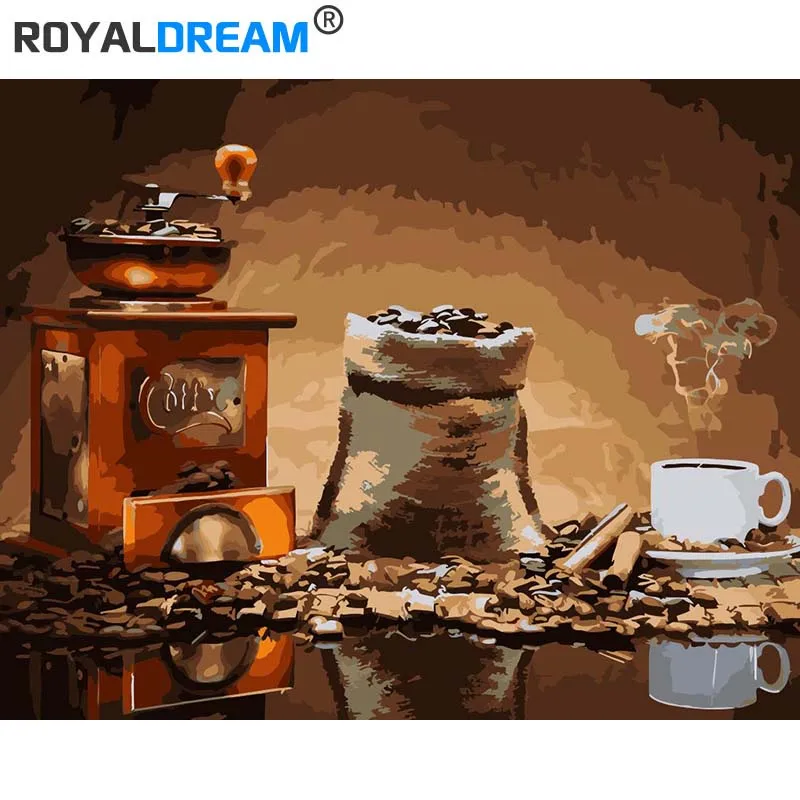 xiangnongkafei ROYALDREAM Рождество ЕВА сцена DIY Краска ing по комплекты номеров картина по номерам современные стены искусство картина подарок - Цвет: xiangnongkafei