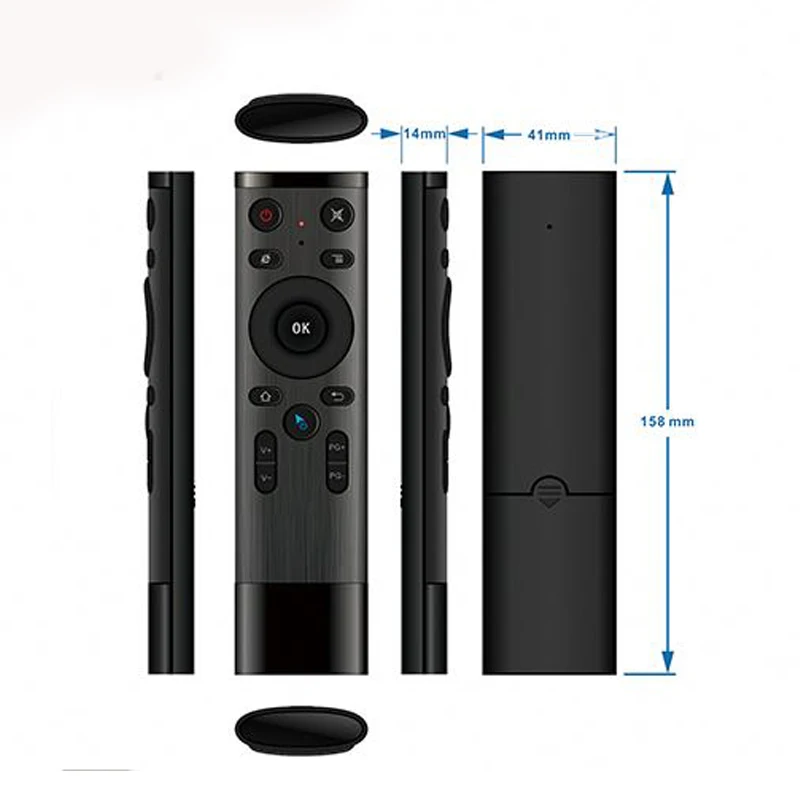 Q5 Мини клавиатура Bluetooth голосовой пульт дистанционного управления с usb-приемником 2,4 ГГц беспроводной микрофон Air mouse для Android tv Box PC