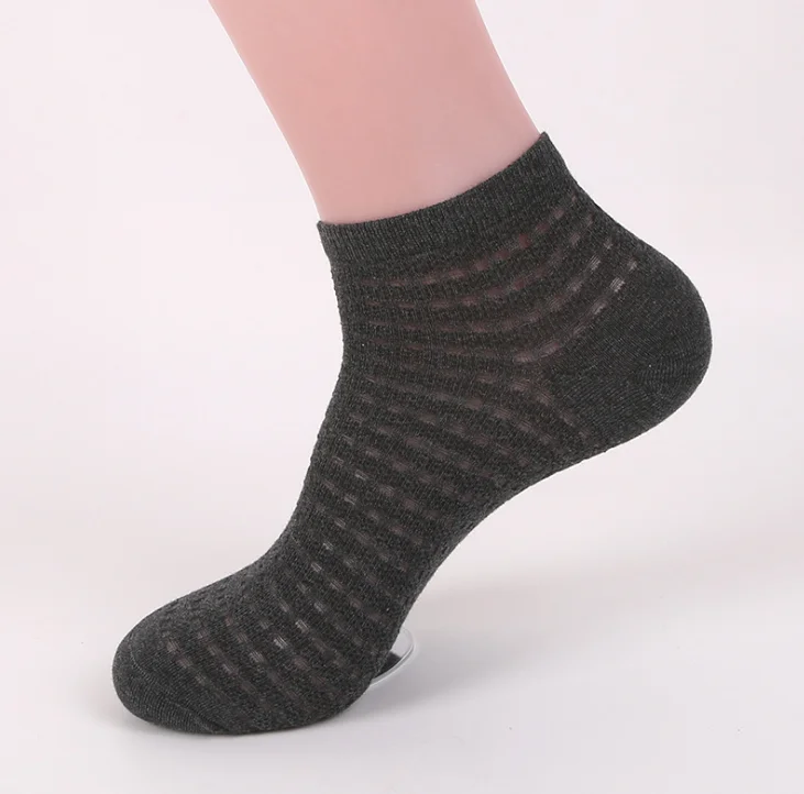 

Summer thin ship socks men's cotton ice silk breathable big mesh socks casual men's socks