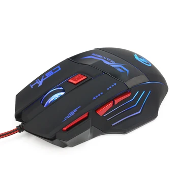 

5500DPI Gaming Mouse Mice For Pc PRO Gamers 7 Button LED Optical USB Wired H100