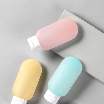 

3PC Travel Makeup Bottle 60ml Refillable Cosmetics Sub Bottling Shampoo Shower Gel Lotion Sub-Filling Tube Squeeze Container
