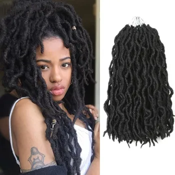 12inch Goddess Faux Locs Crochet Hair Synthetic Crochet Braids Omber Braiding Hair Extension For Black Women Hair Expo City 1