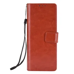 Luxury Flip Wallet PU Leather Phone Case Cover for Blackview A52 (Brown)