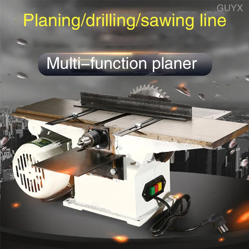 

3 in 1 Multi-function woodworking table planing small table saw table drill body cutting machine planer electric planer