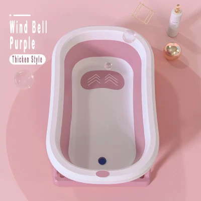 Детская складная ванна, детская душевая ванна, бытовая биде ванна, Портативная Складная Ванна для новорожденного малыша, детская купальная ванна, бочонок - Цвет: Розовый