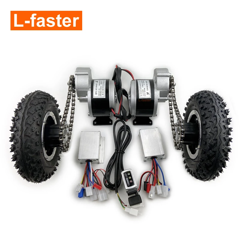 Dual Drive Electric Cart Conversion Kit Easy Carry 200kg 8 Inch Wheel