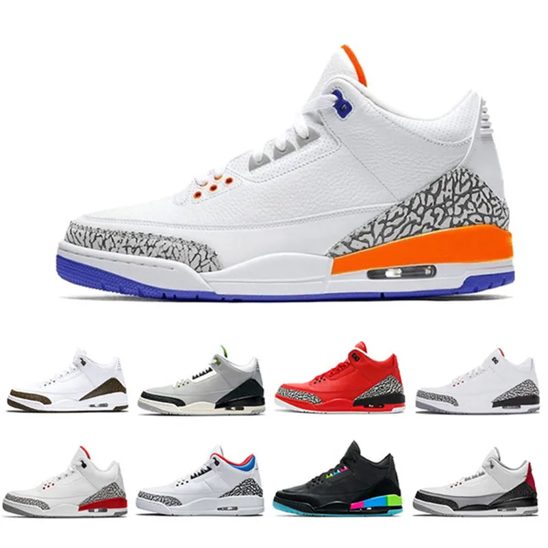 

2019 New Arrival Retro 3 Black 7 Multicolor Rainbow Sports Basketball Shoes High quality Men Trainers Designer Sneakers US 7-12
