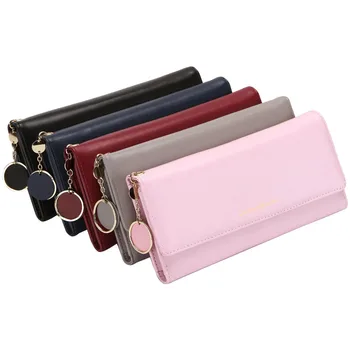 

Women's Wallet Fashion PU Leather Wallet Personality Pendant Long Wallet Multi-functional Zipper Wallet Female Card Holder Purse