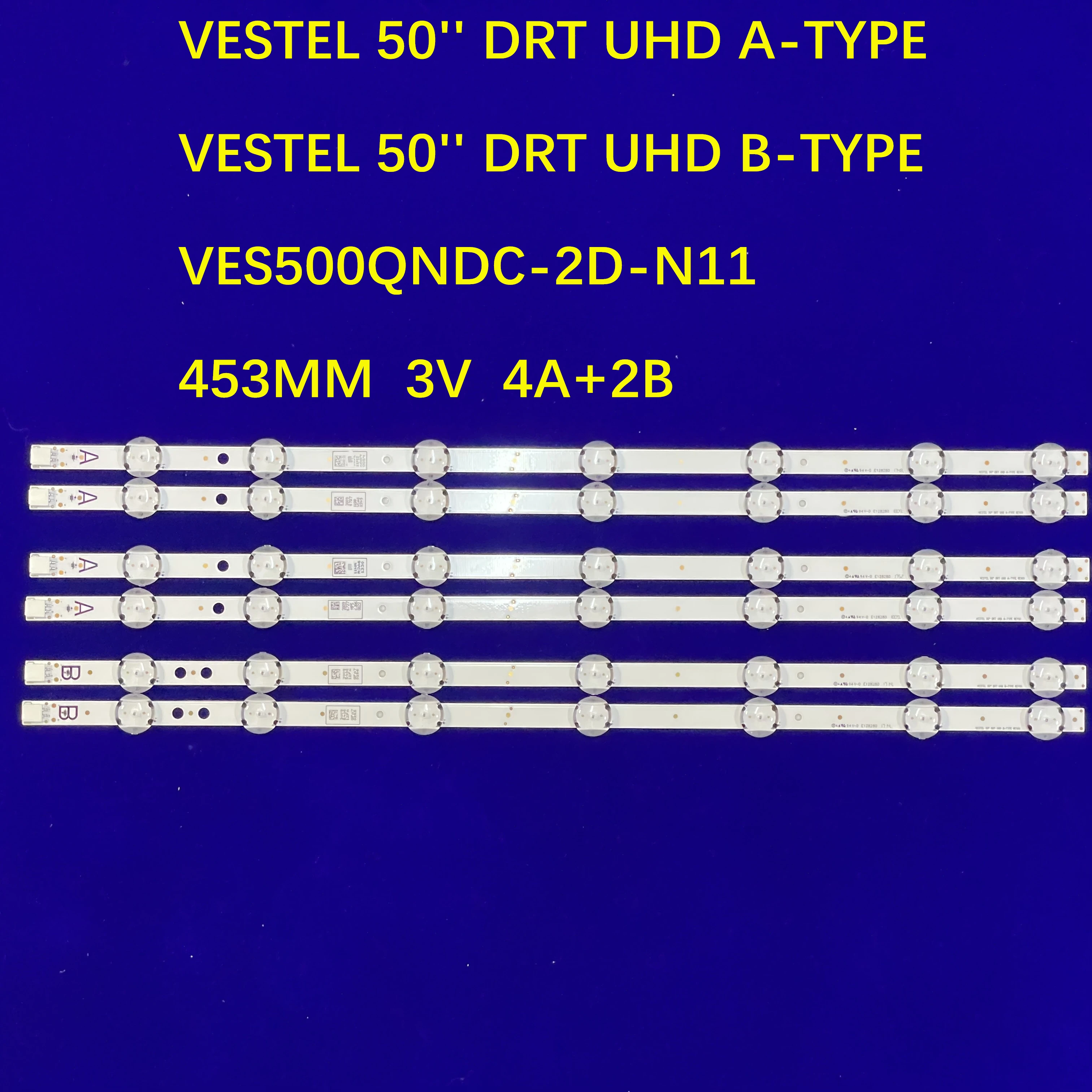 

LED Backlight strip 7 lamp for VESTEL 50'' DRT UHD A-TYPE B 50UD6300 P50UP2038A 50U6863DB 50HK15T74U P50UP2038A 50-FUC-7020