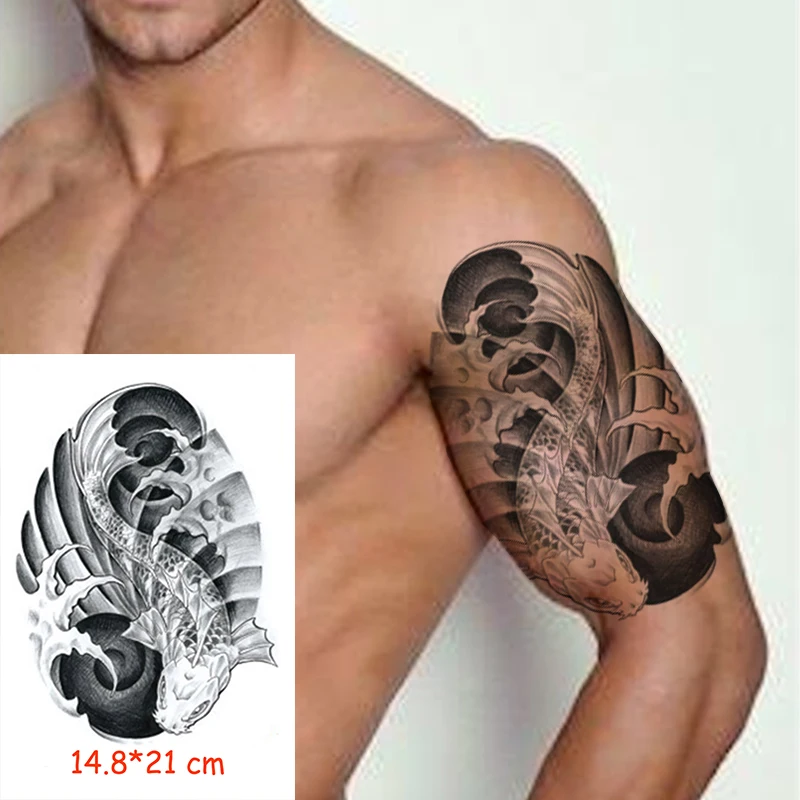 Waterproof Temporary Tattoo Sticker Halloween skull girl tatoo water transfer fake tattoos flash tatto Woman Man lady 14.8*21 cm - Цвет: 18