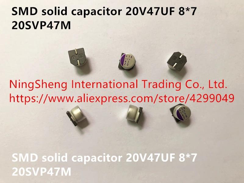 Оригинальный новый 100% Япония Импорт твердый патч конденсатор 20V47UF 8*7 20SVP47M (индуктор)
